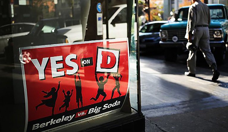 Anti-Soda Poster On The Street 